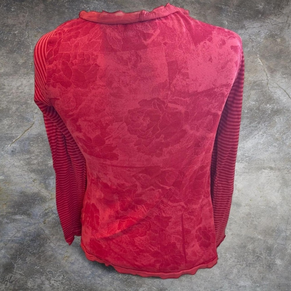 Vintage Didi By Different Floral Striped Fairy Babydoll Top Women's Medium Y2K - Picture 4 of 5